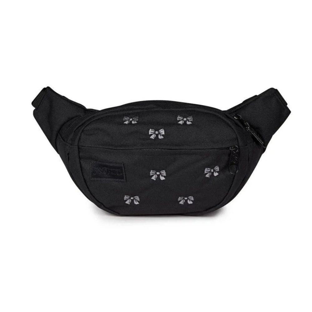 JanSport Fifth Ave Waist Pack - Embroidered Black Bows NWT